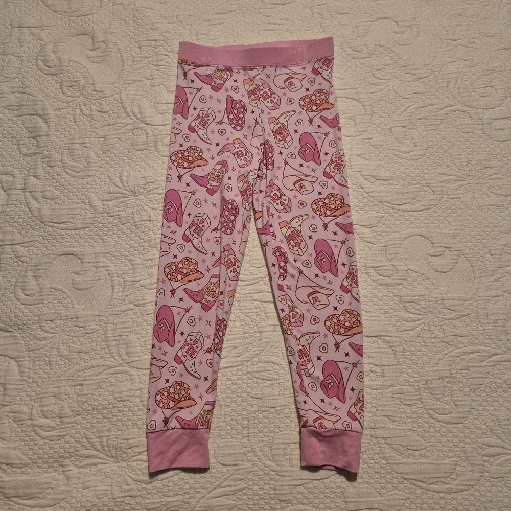 Lucky Panda Kids girls 3T pajama bottoms only EUC Cowgirl print